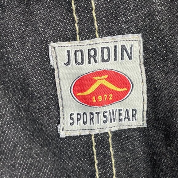 Jordin Sportswear Mens Black Washed Denim Jacket With Pockets Sz 3X - Picture 7 of 8